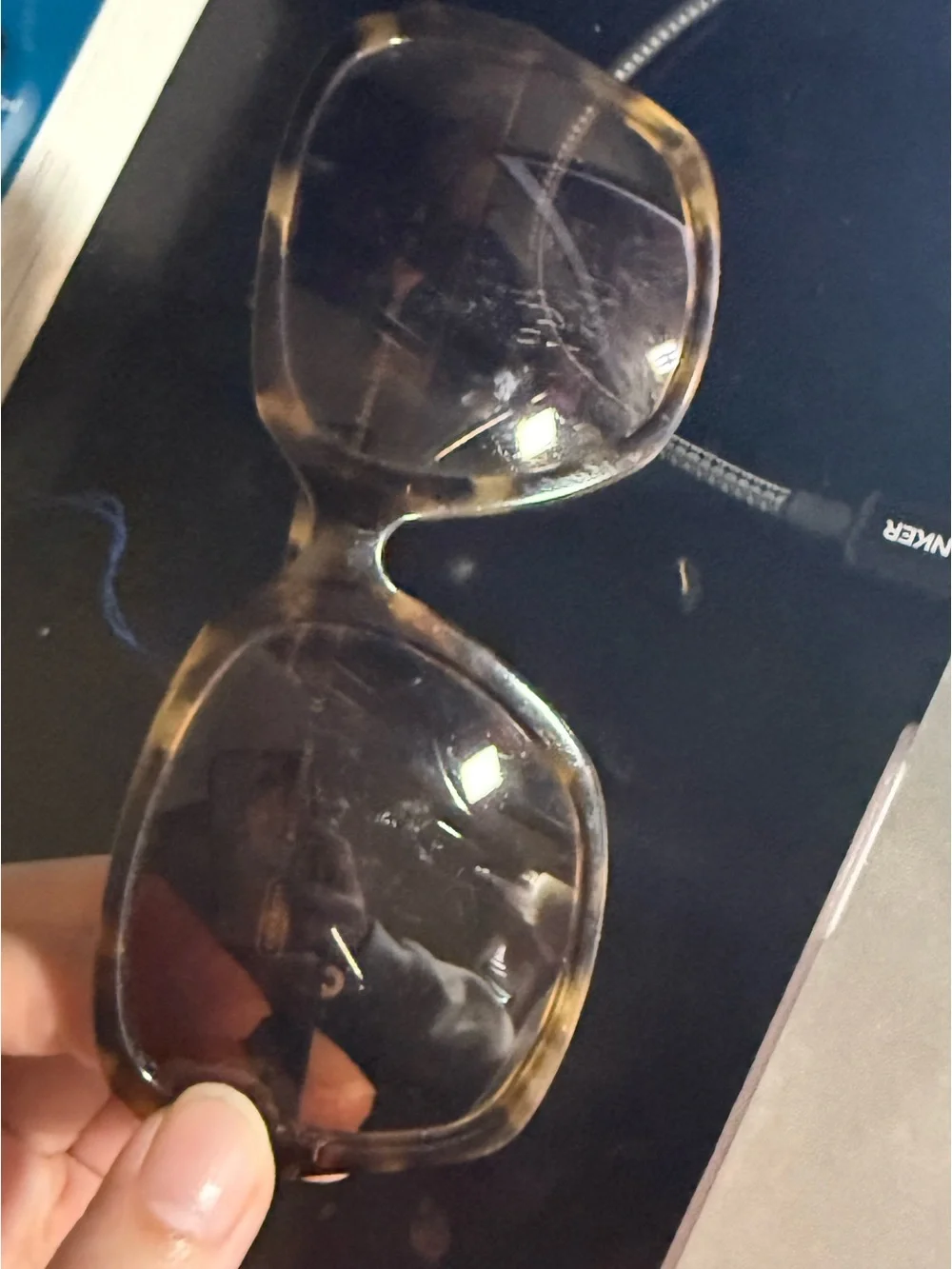 Coach tortoise-pattern square sunglasses